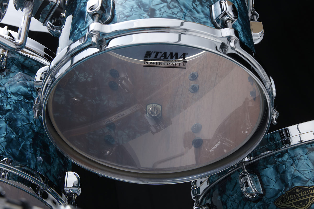 TAMA Starclassic Walnut/Birch Duracover Wrap Shell Kit 4 teilig - Turquoise Pearl/Chrom HW