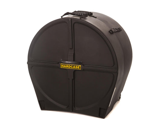 HARDCASE Bass Drum Case mit Rollen 24" (14" - 20") - Black / Schaumstoffpads