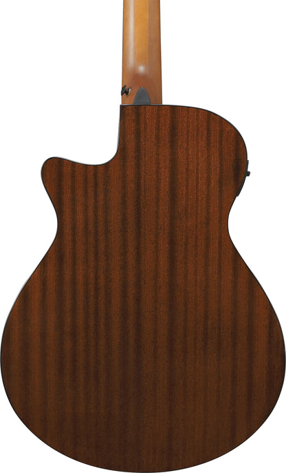 IBANEZ AEGB Acoustic Bass 4-String - Transparent Black Sunburst, Natural High Gloss Back & Sides