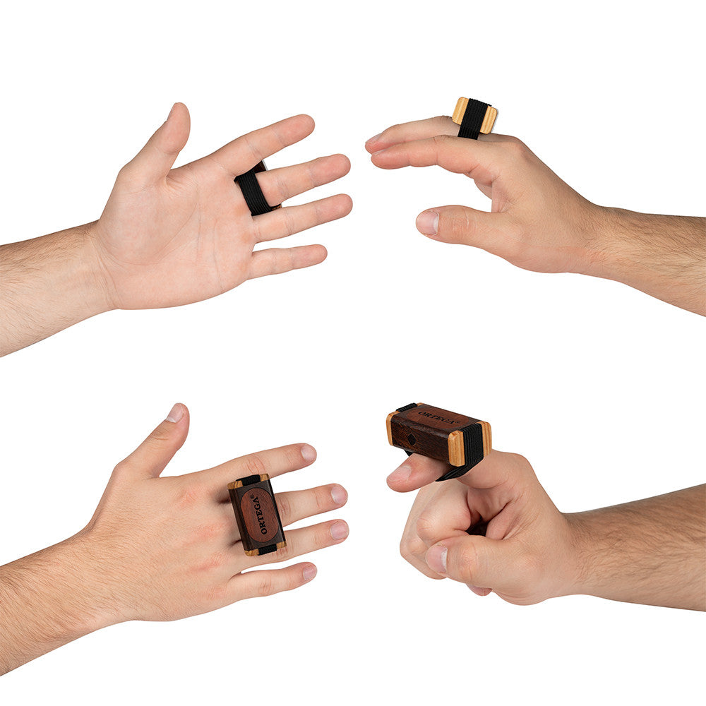 ORTEGA Sound Effect Serie Large Wood Finger Shaker - Ebony / Red Cedar Natural