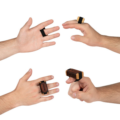 ORTEGA Sound Effect Serie Large Wood Finger Shaker - Ebony / Red Cedar Natural