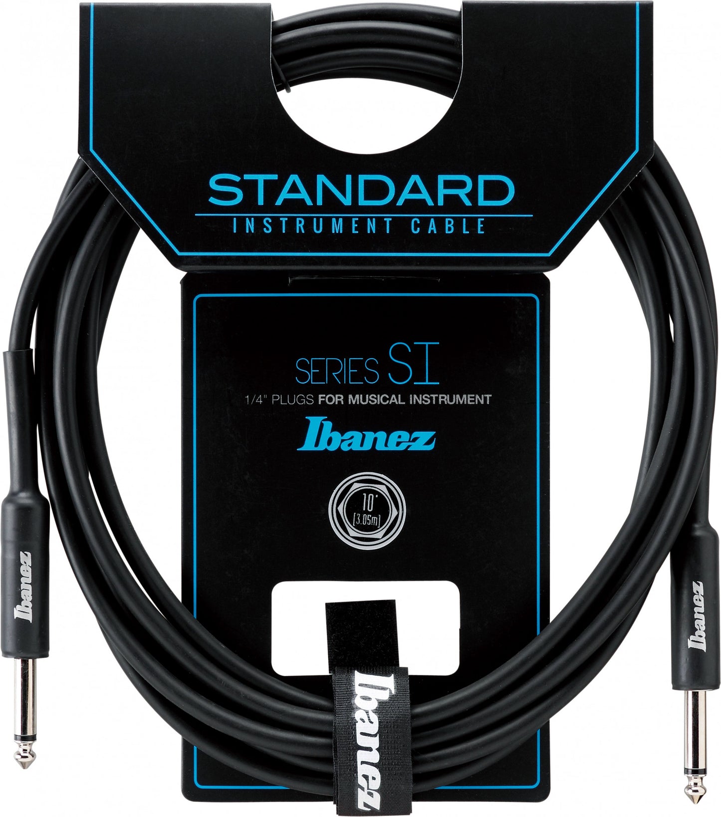 IBANEZ SI Serie (Standard) Instrumentenkabel -  - 2 gerade Stecker - Klinke - Klinke, Schwarz - 3,05 m / 10 ft