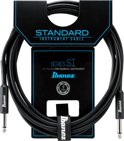 IBANEZ SI Serie (Standard) Instrumentenkabel -  - 2 gerade Stecker - Klinke - Klinke, Schwarz - 3,05 m / 10 ft