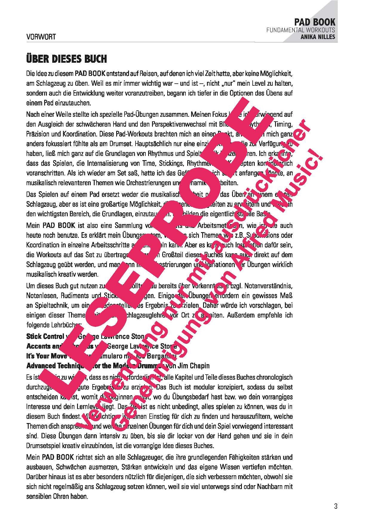 ANIKA NILLES Pad Book / Deutsche Edition - Fundamental Workouts