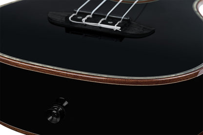 ORTEGA Onyx Serie Konzert Ukulele 4 String - Spruce / Mahogany Black + Bag
