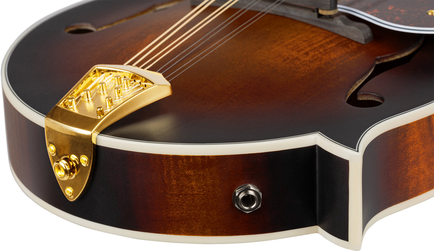 ORTEGA F-Style Serie Mandolin 8 String - Solid Spruce / Solid Flamed Antique Violin Oil + Bag
