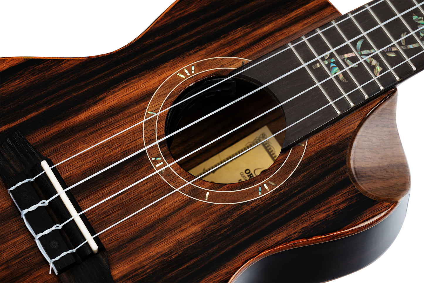 ORTEGA Elite Serie Konzert Ukulele 4 String - Solid Ebony Natural + Bag