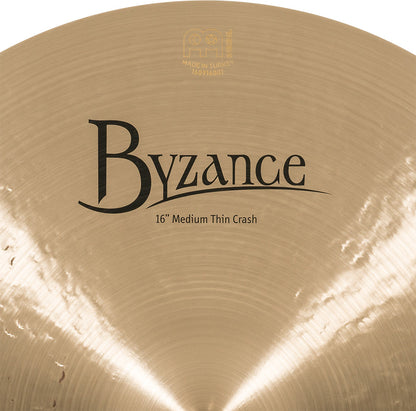 MEINL Cymbals Byzance Traditional Medium Thin Crash - 16"