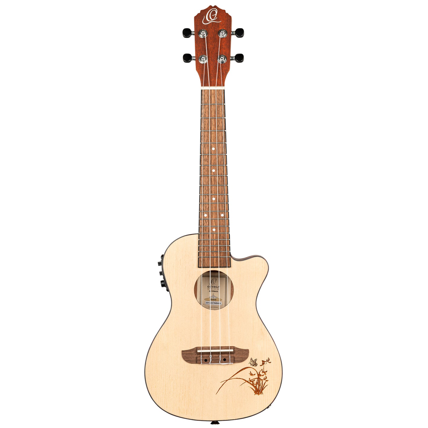 ORTEGA Bonfire Serie Konzert Preamp Ukulele 4 String - Fichte/Sapele Natur