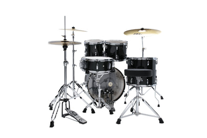 TAMA Stagestar Drum Set 5 teilig (20" BD) - Black Night Sparkle/Chrom HW + MEINL Cymbals BCS Cymbal Set