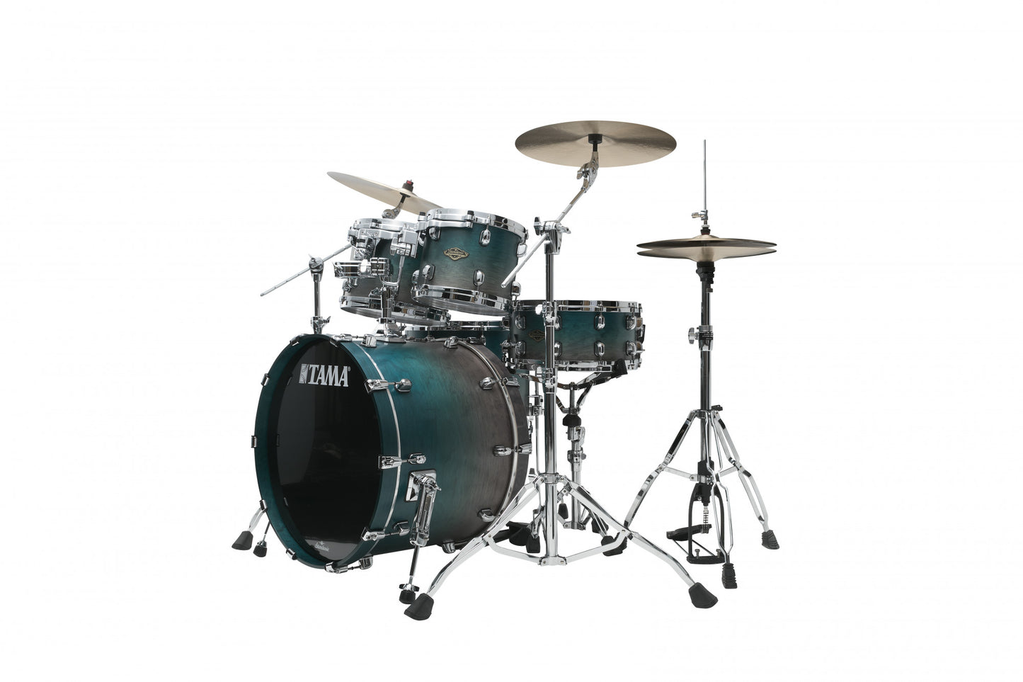 TAMA Starclassic Walnut/Birch Lacquer Shell Kit 4 pcs - Satin Sapphire Fade/Chrome HW