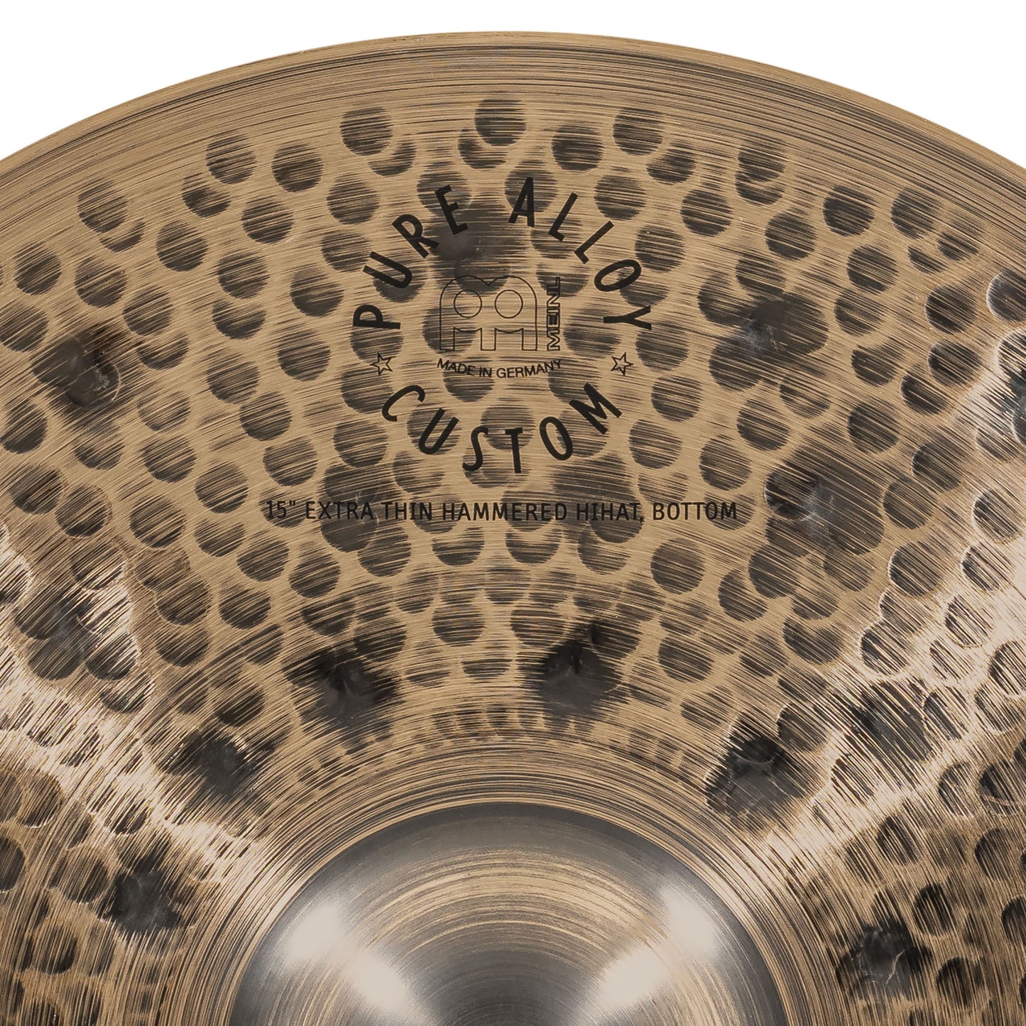 MEINL Cymbals Pure Alloy Custom Extra Thin Hammered Hihat - 15"