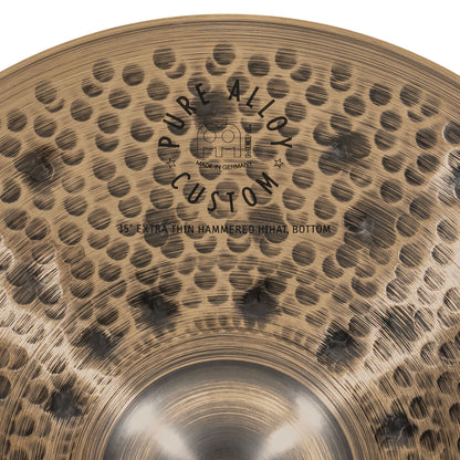 MEINL Cymbals Pure Alloy Custom Extra Thin Hammered Hihat - 15"