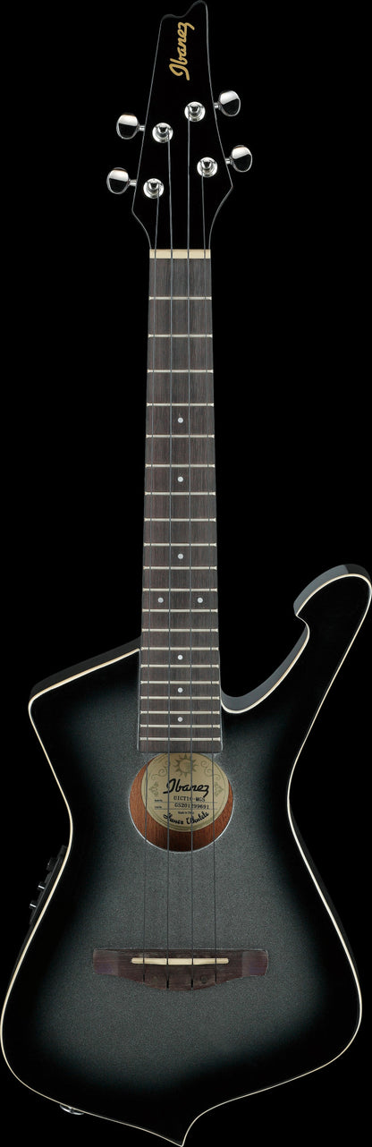 IBANEZ Iceman Tenor Ukulele 4-String - Metallic Gray Sunburst + Gig Bag