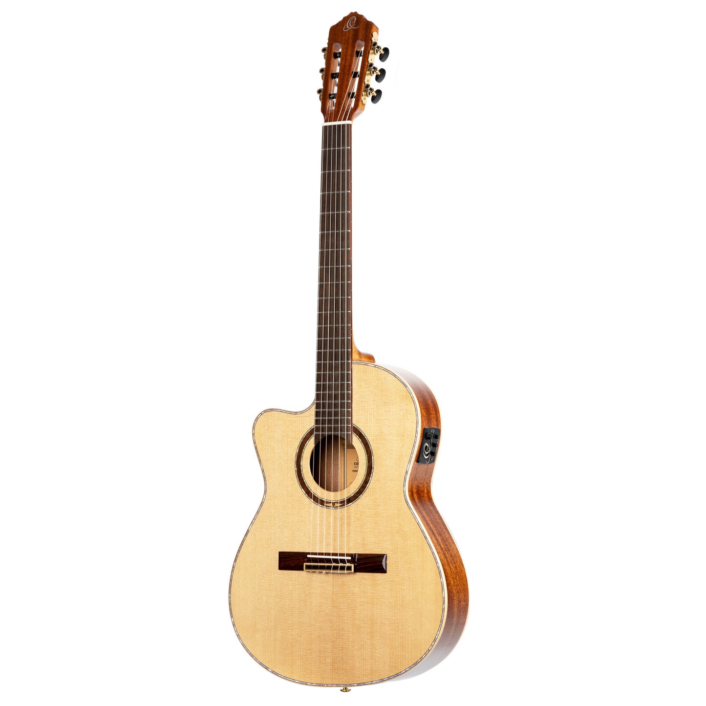 ORTEGA Performer Series 4/4 Thinline Konzertgitarre 6-String Lefty - Natural + Gigbag
