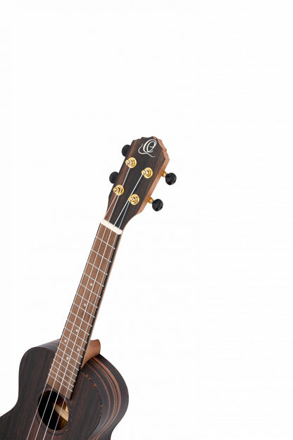 ORTEGA Timber Serie Konzert Ukulele 4 String Lefty - Ebony Natural + Bag