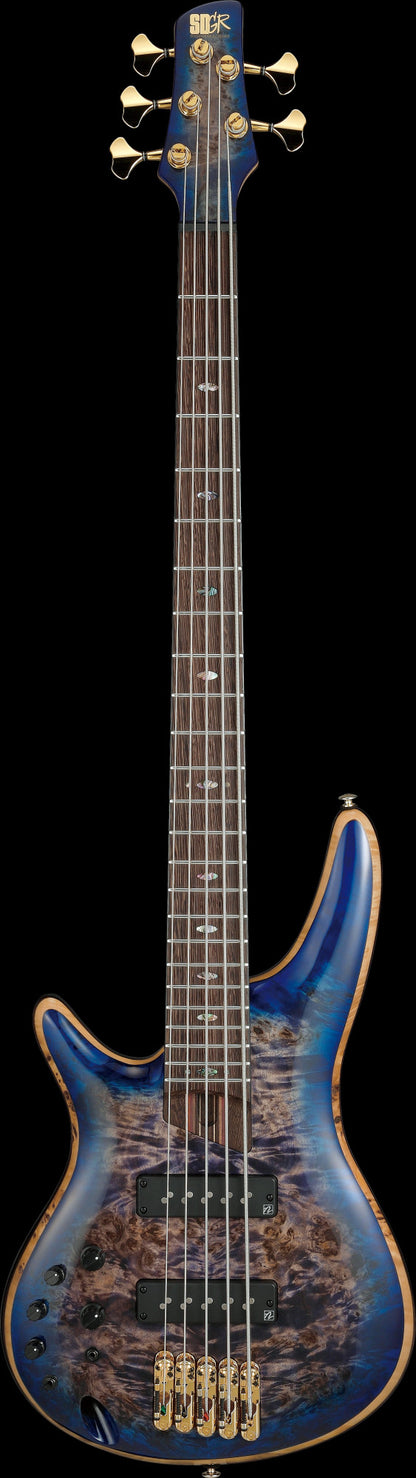 IBANEZ Premium SR Electric Bass 5-String Lefty - Cerulean Blue Burst + Gig Bag