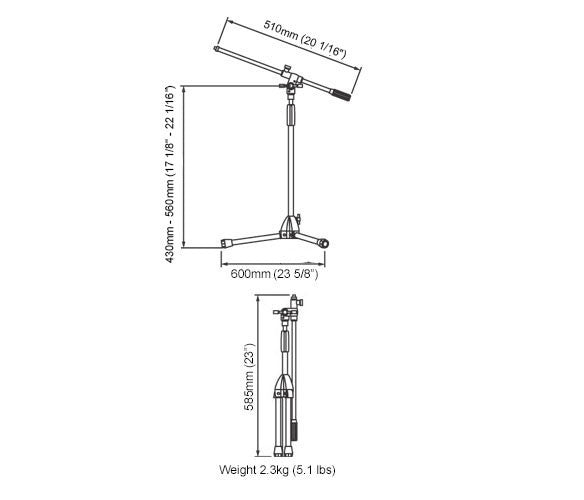 TAMA Standard Series Short Microphone Stand - Black