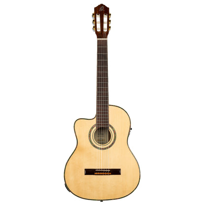 ORTEGA Family Series Pro 4/4 Konzertgitarre 6 String Lefty - Massive Fichte / Mahagoni Natur + Bag