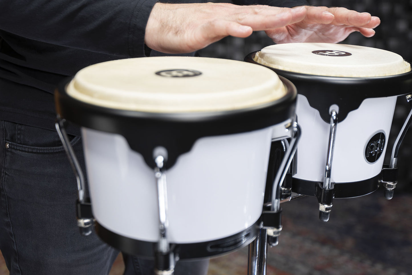 MEINL Percussion Journey Series Bongo 6 1/2" Macho & 7 1/2" Hembra - Bright White