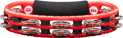 MEINL Percussion Traditional ABS Series Hand Held Molded ABS Tambourine - Red/vernickelte Stahl Jingles