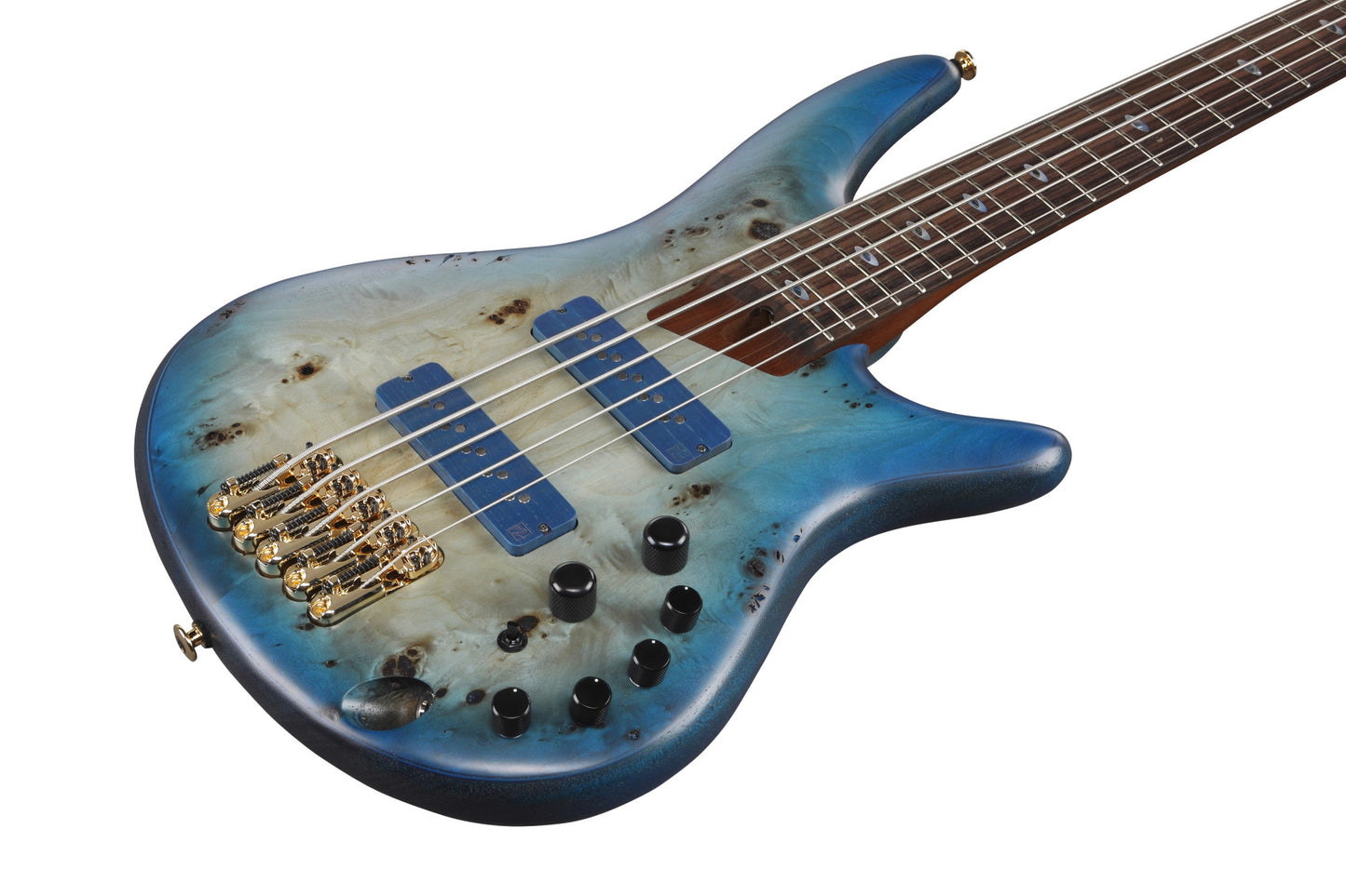 IBANEZ Prestige SR E-Bass 5-String - Ghost Fleet Blue Burst + Koffer
