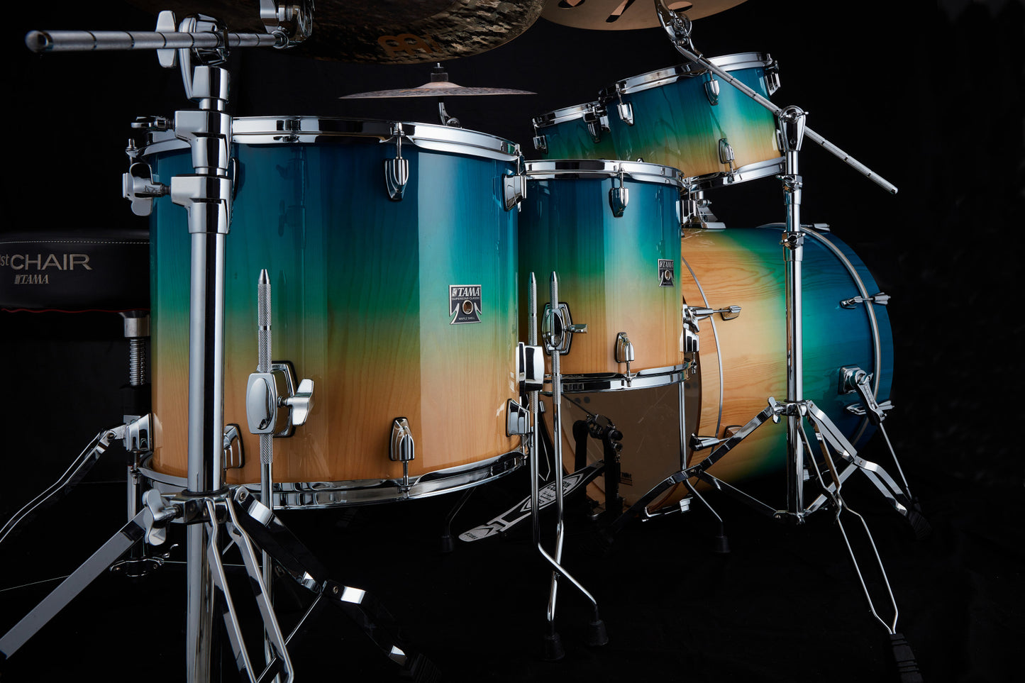 TAMA Superstar Classic Shell Kit 7 teilig - Caribbean Lacebark Pine Fade/Chrom HW