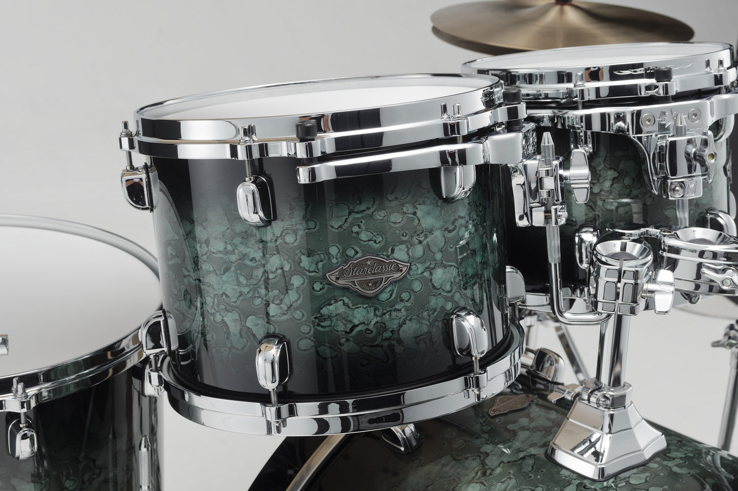TAMA Starclassic Performer Shell Kit 4 teilig - Molten Steel Blue Burst/Chrom HW