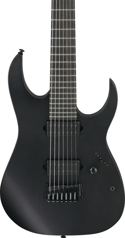 IBANEZ Iron Label RG Electric Guitar 7-String - Black Flat