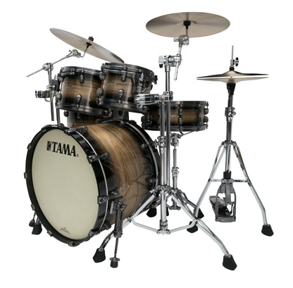TAMA Starclassic Maple Exotic Shell Kit 4 teilig - Natural Pacific Walnut Burst/Smoked Black Nickel HW