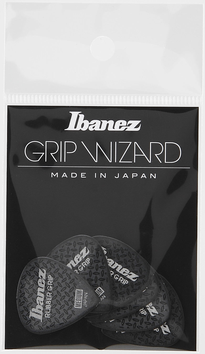 IBANEZ Grip Wizard Series Rubber Grip Flat Pick - 6er Pack