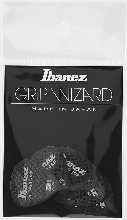 IBANEZ Grip Wizard Series Rubber Grip Flat Pick - 6er Pack