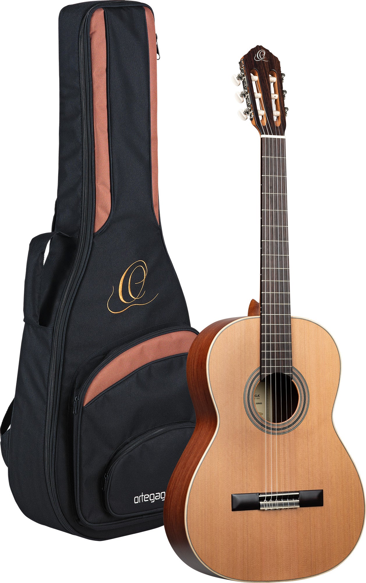 ORTEGA Traditional Series 4/4 Nylon String Guitar 6-String - Satin + Pro Gig Bag