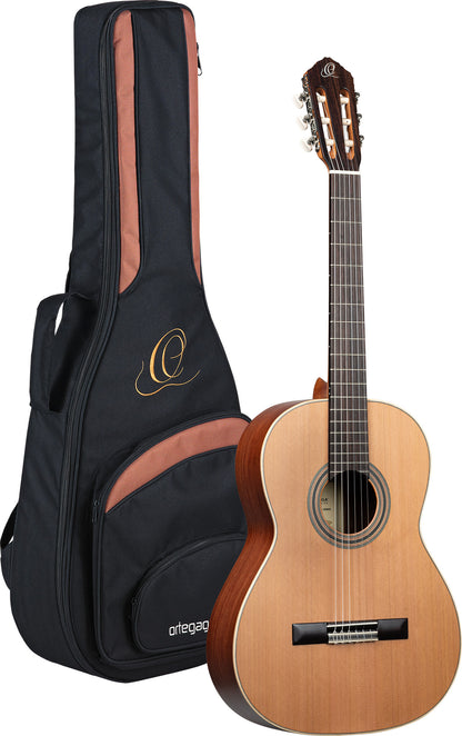 ORTEGA Traditional Series 4/4 Nylon String Guitar 6-String - Satin + Pro Gig Bag