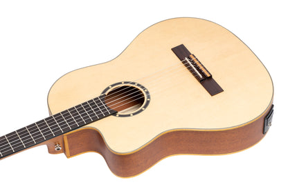 ORTEGA Family Series 4/4 Classical Slim Neck Guitar 6 String Lefty - Spruce / Mahogany Natural + Gig Bag