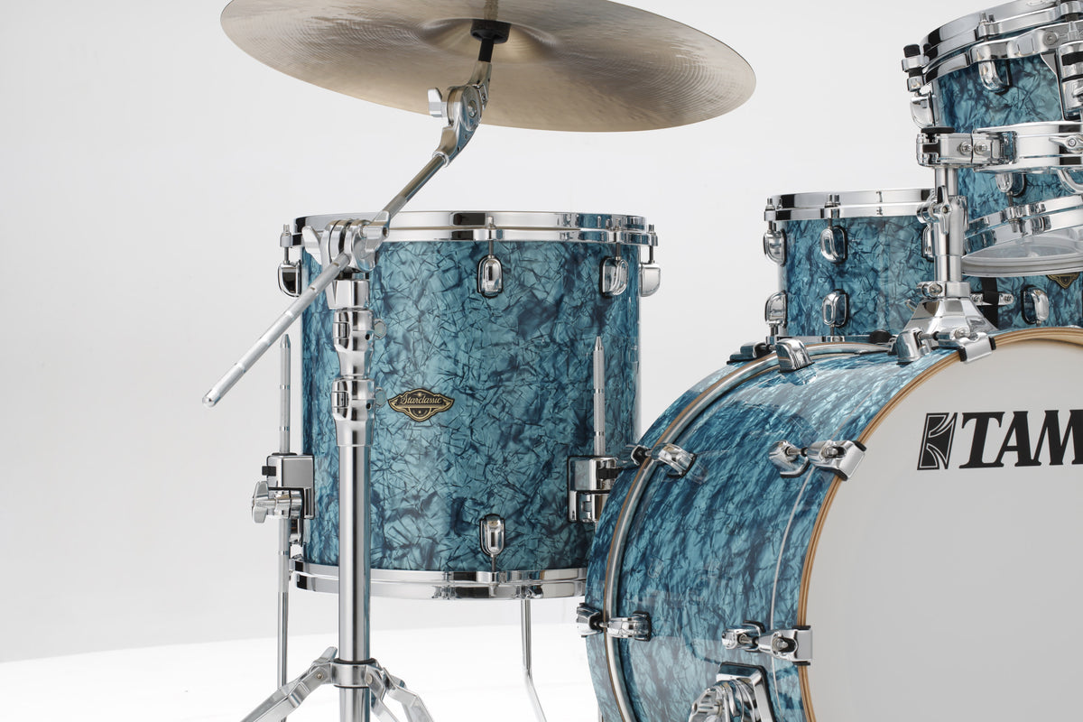 TAMA Starclassic Walnut/Birch Duracover Wrap Shell Kit 3 teilig - Turquoise Pearl/Chrom HW