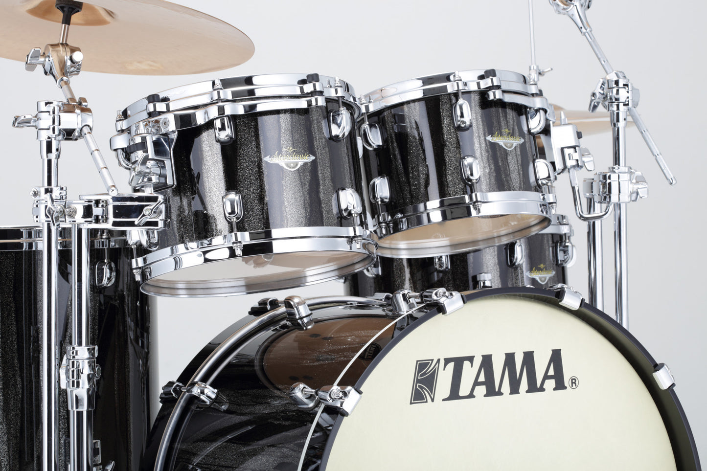 TAMA Starclassic Maple Lacquer Rack Tom 8" x 7" - Black Clouds & Silver Linings/Chrom HW