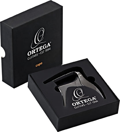 ORTEGA Flat Guitar Capo - Black Chrome