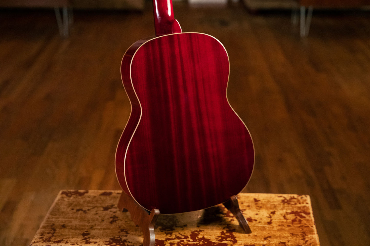 ORTEGA Family Series Pro 4/4 Slim Neck Konzertgitarre 6 String - Weinrot + Bag