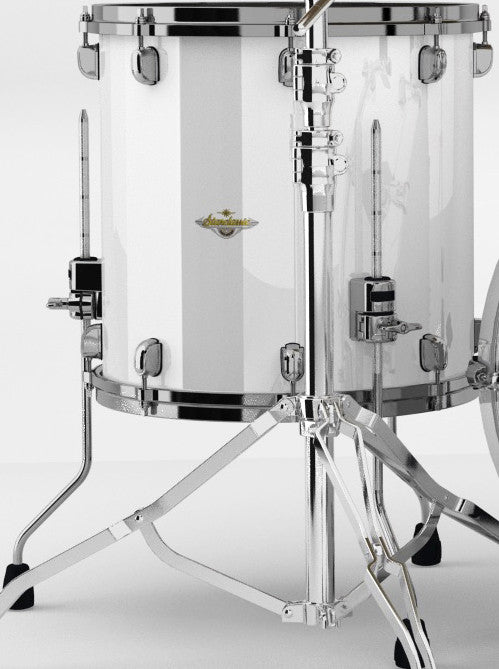 TAMA Starclassic Maple Lacquer Floor Tom 18" x 16" - Piano White/Black Nickel HW