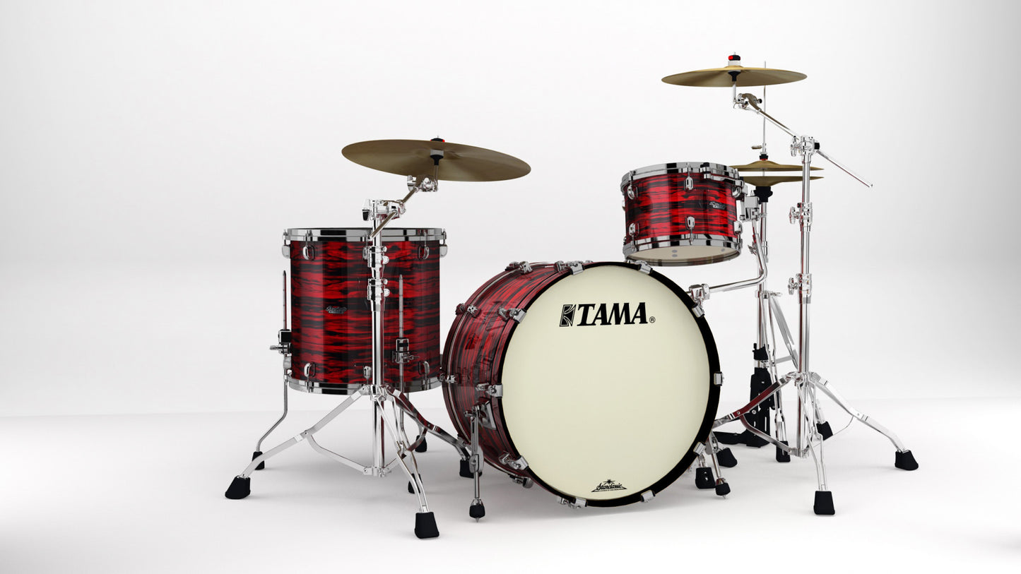 TAMA Starclassic Maple Duracover Wrap Shell Kit 3 pcs - Red Oyster/Black Nickel HW