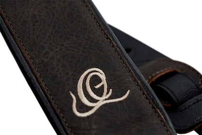 ORTEGA Echtledergitarrengurt - Vintage Bronze