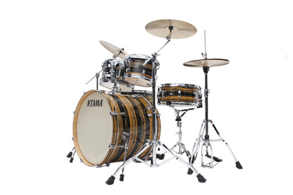 TAMA Superstar Classic Drum Set 5 teilig - Natural Ebony Tiger Wrap/Chrom HW + SM5W Hardware Kit