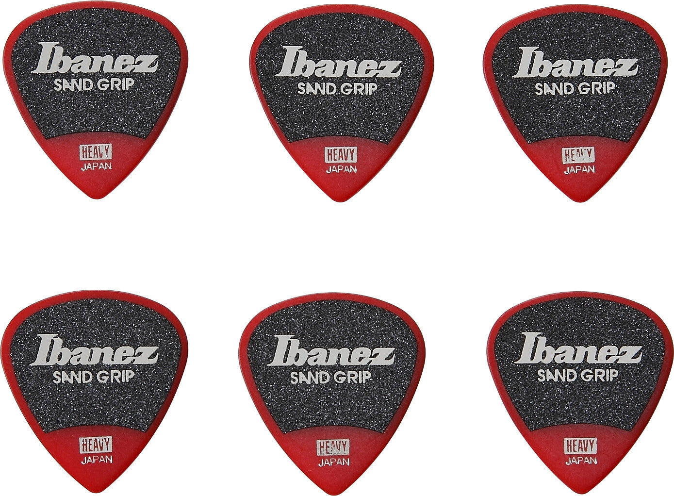 IBANEZ Grip Wizard Series Sand Grip Flat Picks - 6 pcs