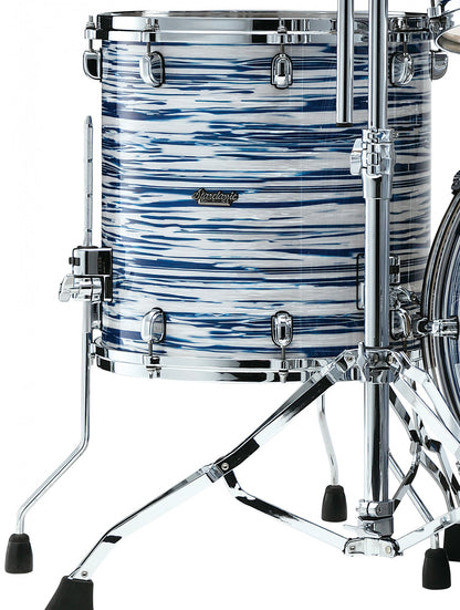 TAMA Starclassic Maple Duracover Wrap Floor Tom 16" x 16" - Blue & White Oyster/Chrom HW