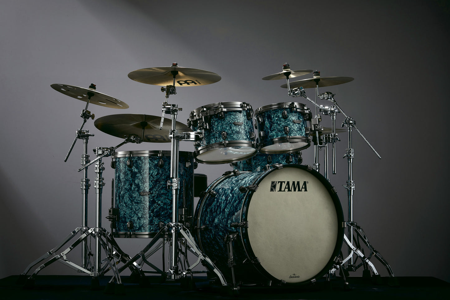 TAMA Starclassic Maple Duracover Wrap Shell Kit 4 teilig - Turquoise Pearl/Smoked Black Nickel HW