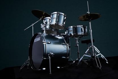 TAMA Stagestar Drum Set 5 teilig (22" BD) - Sea Blue Mist/Chrom HW + MEINL Cymbals BCS Cymbal Set