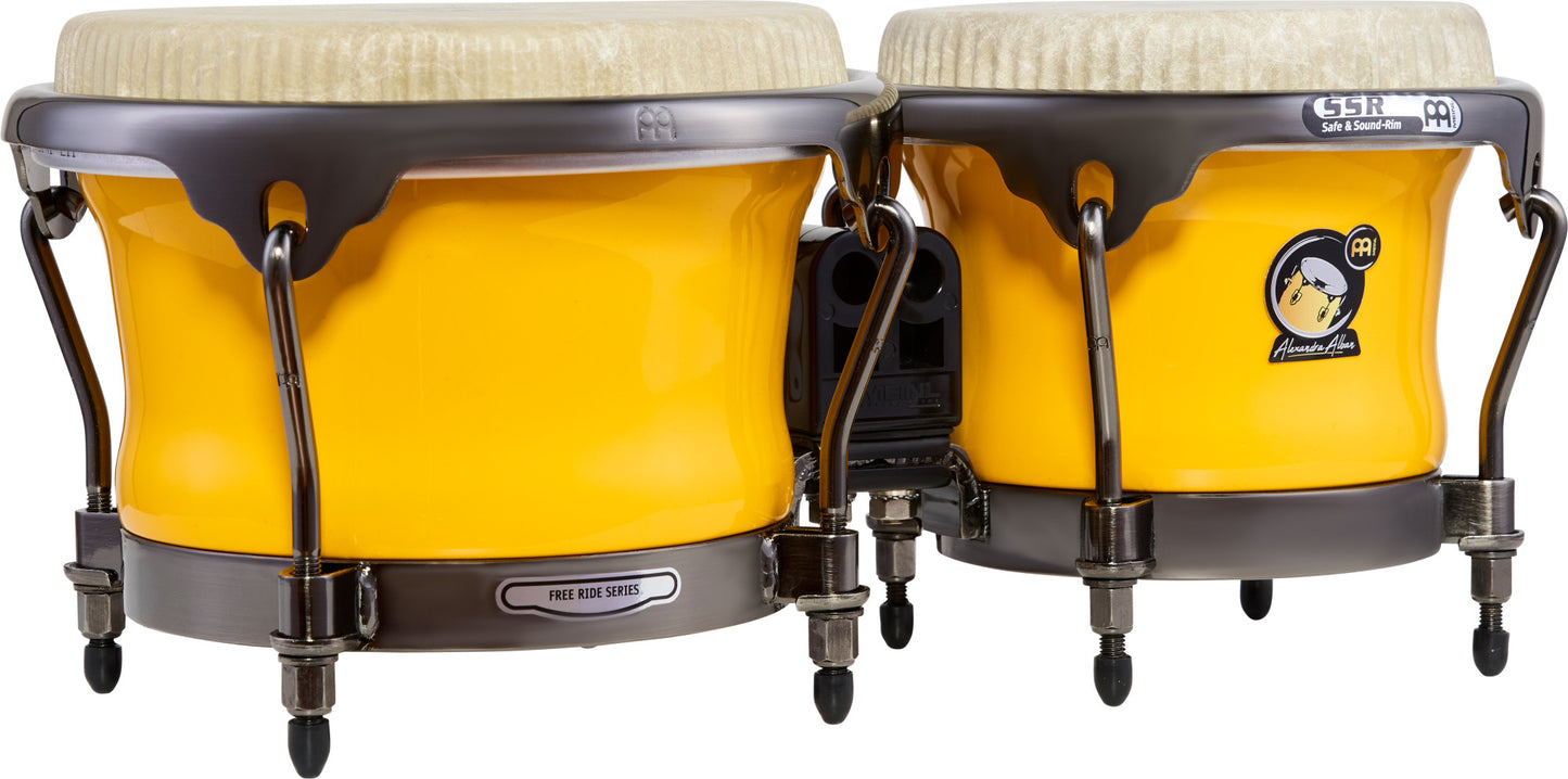 MEINL Percussion Artist Series Alexandra Alban Signature 7" & 8 1/2" Bongo - Sunrise Yellow