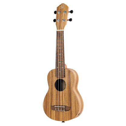 ORTEGA Timber Serie Sopran Preamp Ukulele 4 String - Zebrawood Natural + Bag