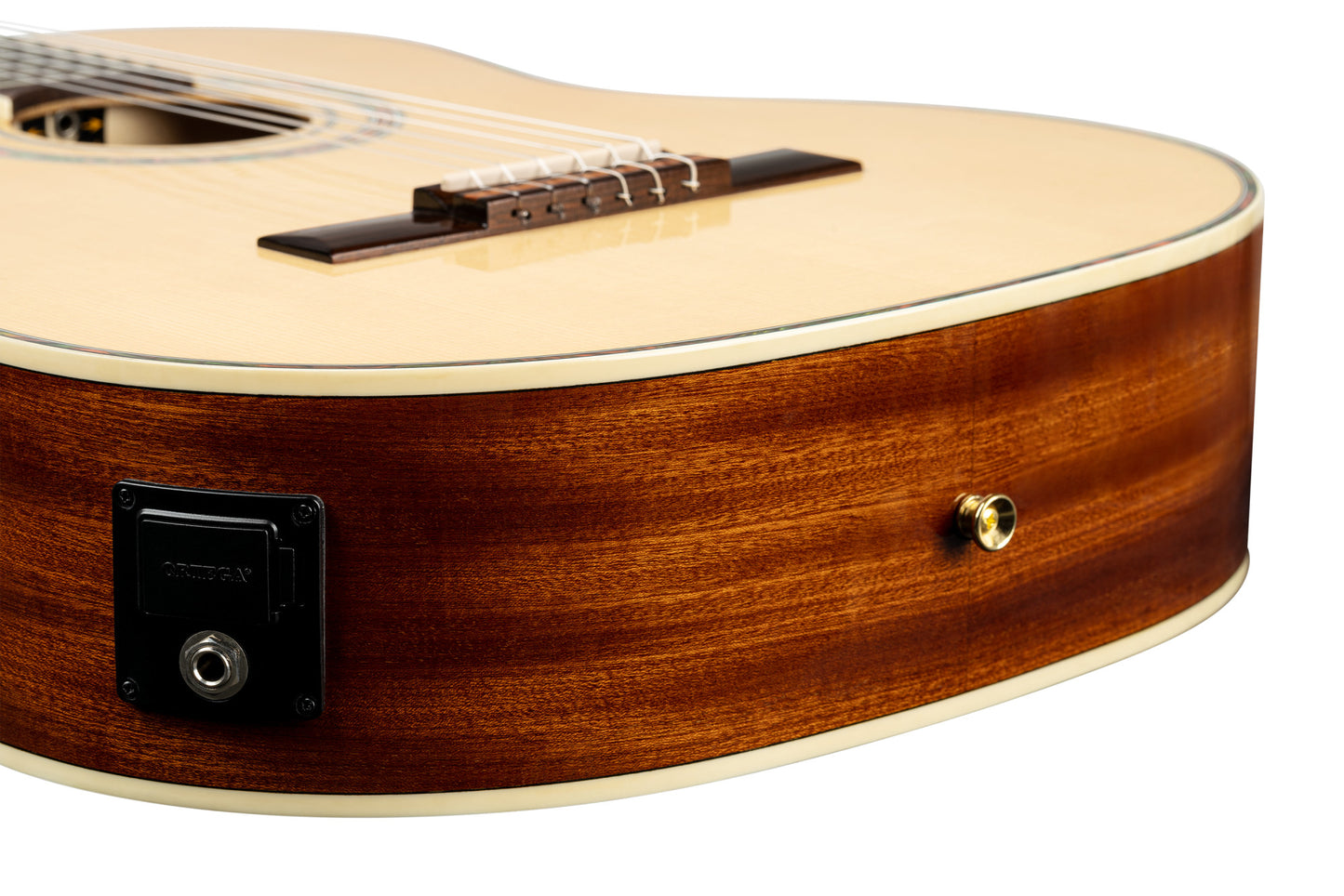ORTEGA Family Series Pro 4/4 Konzertgitarre 6 String Lefty - Massive Fichte / Mahagoni Natur + Bag